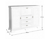 Rustikálna barová skrinka Kora KK6P New - sosna andersen