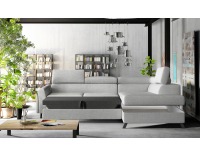 Rohová sedačka s rozkladom a úložným priestorom Korense P - čierna (Velvet Mat 99)