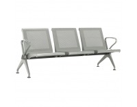 Kovová lavica (3-miestna) do čakární Kulia - strieborná