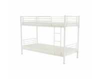 Kovová poschodová posteľ s roštom Jamila 90x200 cm - biela