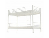 Kovová poschodová posteľ s roštom Jamila 90x200 cm - biela