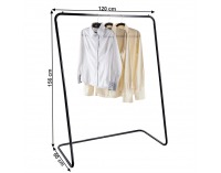 Kovový stojan na šaty Babel - čierna