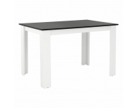 Jedálenský stôl Kraz 120x80 cm - biela / čierna