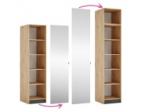 Nízke dvierka so zrkadlom Kreo 50 - dub artisan