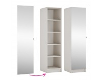 Nízke dvierka so zrkadlom Kreo 50 - kašmír