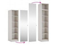 Nízke dvierka so zrkadlom Kreo 50 - kašmír