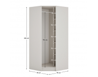 Korpus rohovej skrine Kreo - kašmír