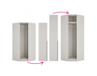 Korpus rohovej skrine Kreo - kašmír