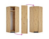 Rohové vysoké dvierka Kreo - dub artisan