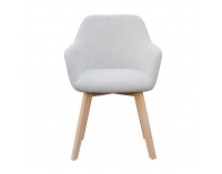 Kreslo Clorin - svetlosivá / buk