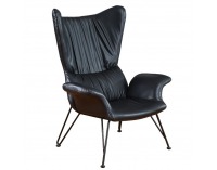 Kreslo (ušiak) Demas - čierna