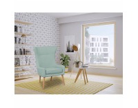 Kreslo (ušiak) Fador - mentolová / buk