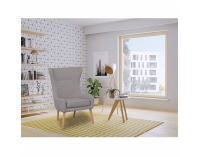 Kreslo (ušiak) Fador - sivohnedá (taupe) / buk