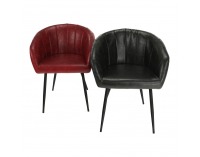 Kreslo Fiora - červená / čierna