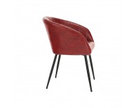 Kreslo Fiora - červená / čierna