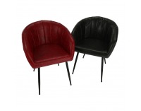 Kreslo Fiora - červená / čierna