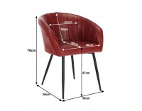 Kreslo Fiora - červená / čierna