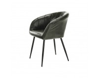 Kreslo Fiora - olivovozelená / čierna