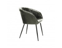 Kreslo Fiora - olivovozelená / čierna