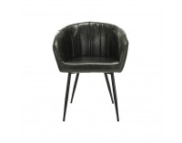 Kreslo Fiora - olivovozelená / čierna