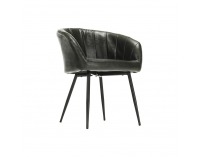 Kreslo Fiora - olivovozelená / čierna