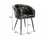 Kreslo Fiora - olivovozelená / čierna