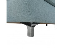 Kreslo Gevona - mentolová (Power 21) / krémové šitie / chróm