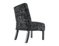 Kreslo Herola - čierna / biely vzor