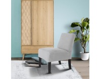 Kreslo Herola - svetlosivá / čierna