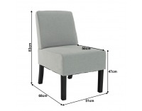 Kreslo Herola - svetlosivá / čierna