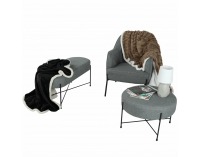 Kreslo Matir - sivá / čierna