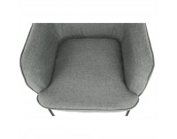 Kreslo Matir - sivá / čierna