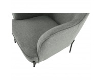 Kreslo Matir - sivá / čierna