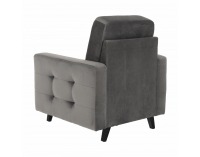 Kreslo Medlin - sivá / wenge