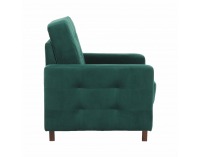Kreslo Medlin - smaragdová / orech