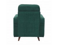Kreslo Medlin - smaragdová / orech