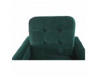 Kreslo Medlin - smaragdová / orech