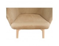 Kreslo s taburetkou Lager New - béžová / buk