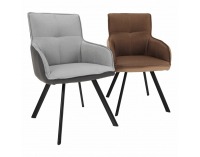 Kreslo Tasman - hnedá / svetlohnedá / čierna