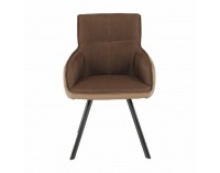 Kreslo Tasman - hnedá / svetlohnedá / čierna