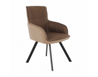 Kreslo Tasman - hnedá / svetlohnedá / čierna