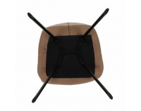 Kreslo Tasman - hnedá / svetlohnedá / čierna