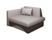 Rozkladacie kreslo s úložným priestorom Kuboš New L- béžovosivá (taupe) / hnedá