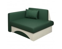 Rozkladacie kreslo s úložným priestorom Kuboš New L- zelená / béžová