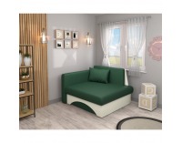 Rozkladacie kreslo s úložným priestorom Kuboš New L- zelená / béžová