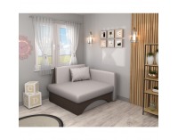 Rozkladacie kreslo s úložným priestorom Kuboš New P- béžovosivá (taupe) / hnedá