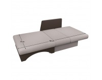 Rozkladacie kreslo s úložným priestorom Kuboš New P- béžovosivá (taupe) / hnedá