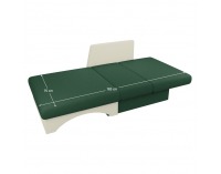 Rozkladacie kreslo s úložným priestorom Kuboš New P- zelená / béžová