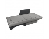 Rozkladacie kreslo s úložným priestorom Kuboš New P - sivá / tmavosivá