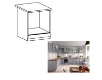 Kuchynská skrinka na sporák Layla D60ZK - sivá matná / biela